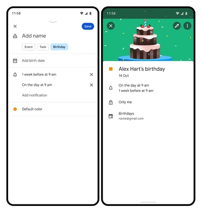 Create birthdays in Google Calendar