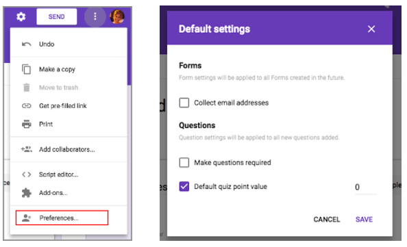 Form Preferences