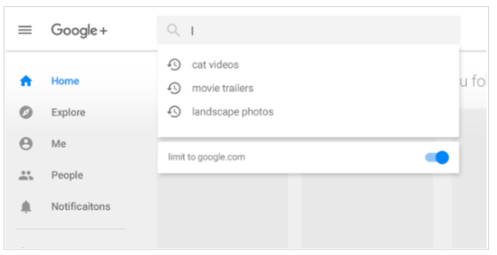 Restrict search Google+