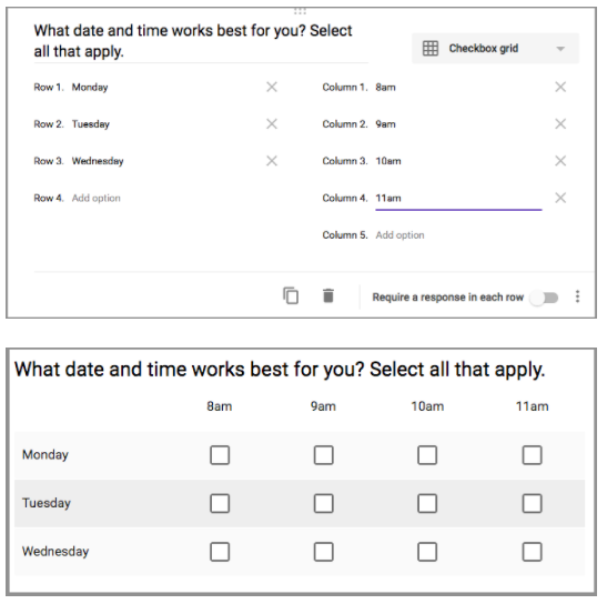 Form CheckboxGird