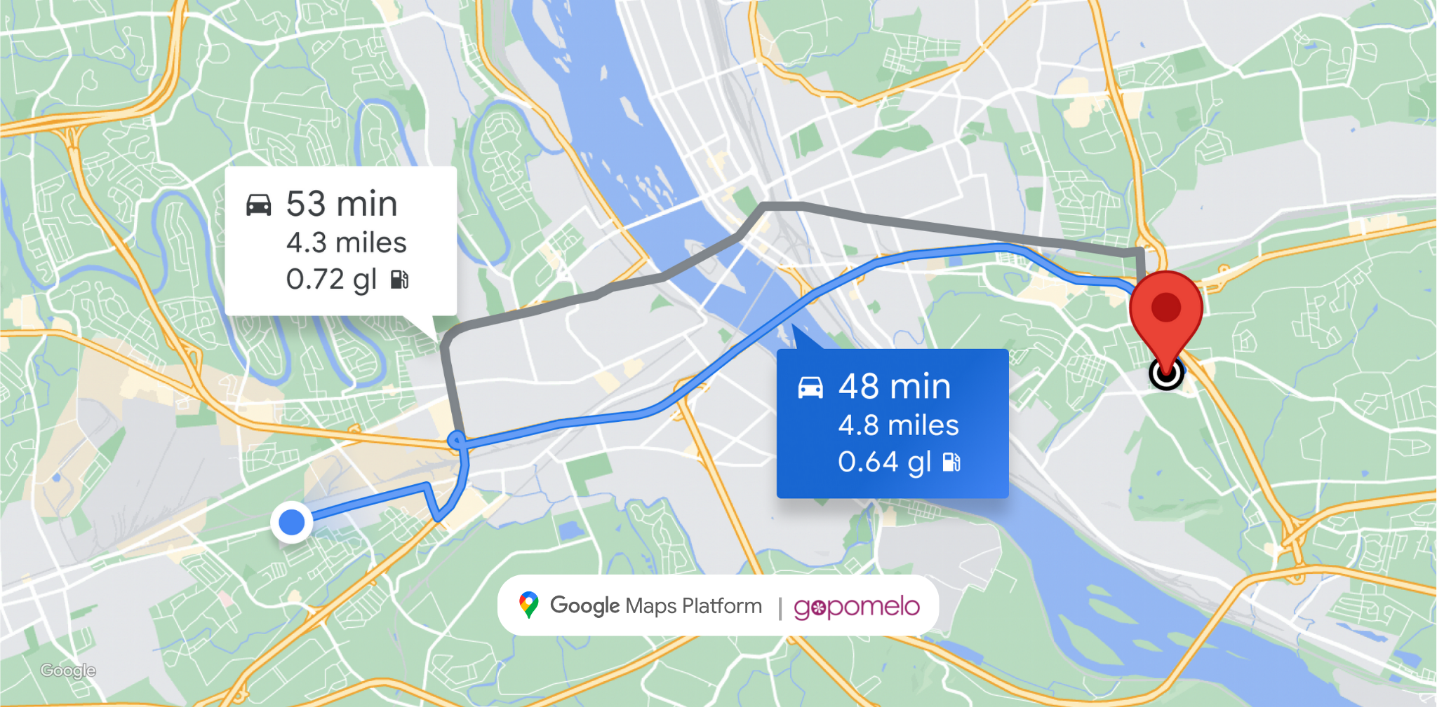 Google recently announced eco-friendly routing leading to more sustainably by using Google Maps Platform! | GoPomelo
